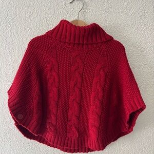 Cozy Red Cable Knit Turtleneck Sweater